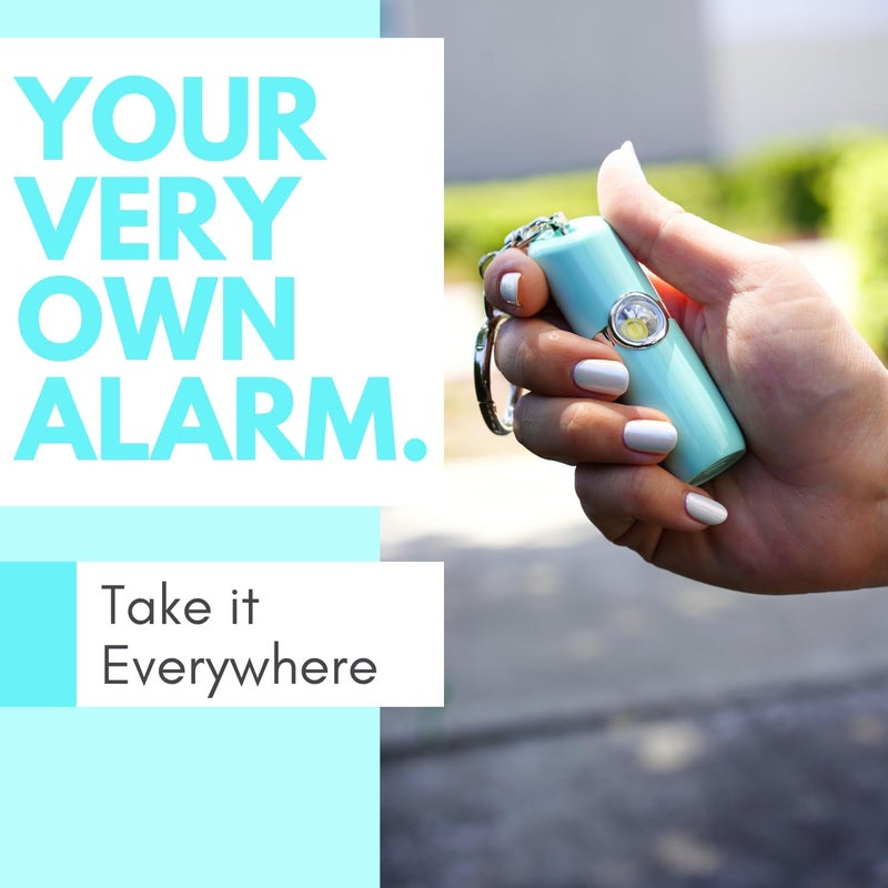 Security Man Personal Alarms for Women | Safety Alarm Keychain (Loud 130dB Siren and SOS Strobe Light) Everyday Self Defense Security Alarm Protection Device (Teal) - Image 3
